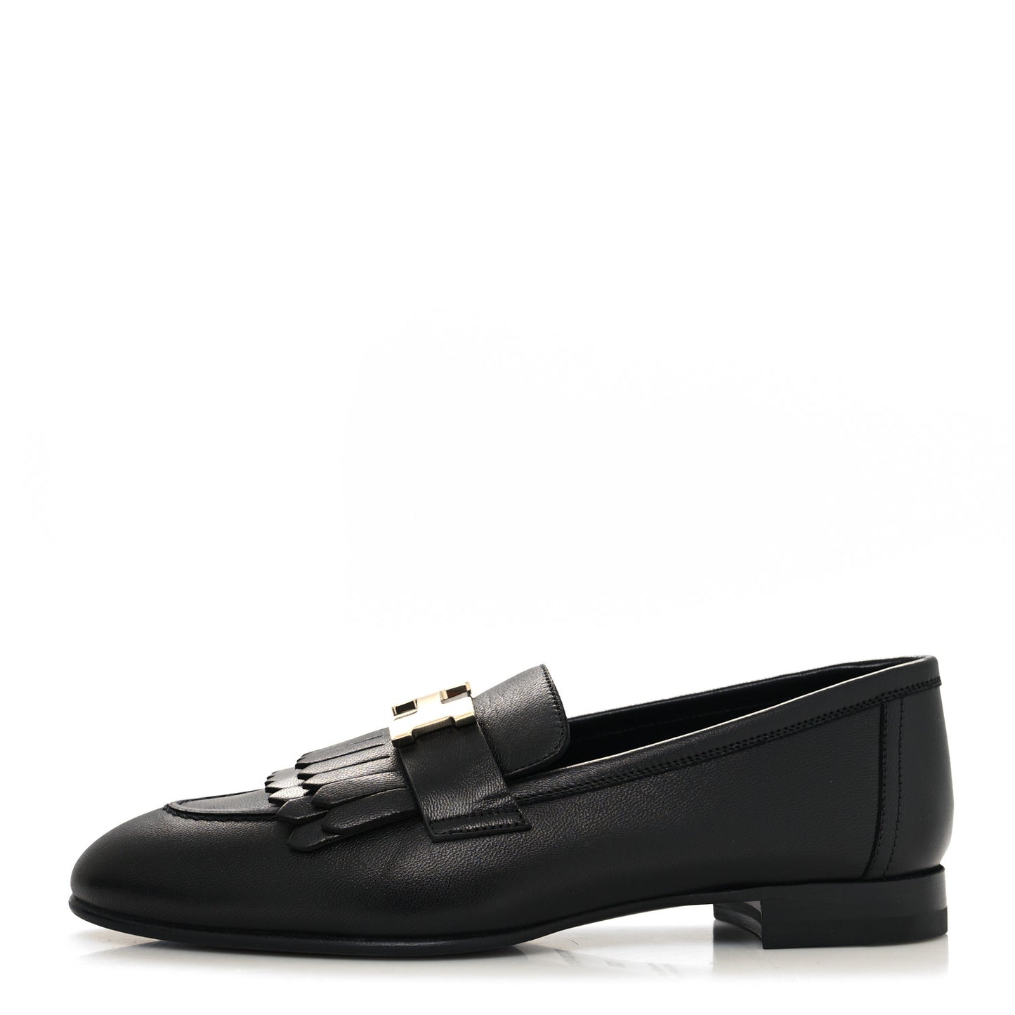 Goatskin Womens Royal Loafers 36 Black