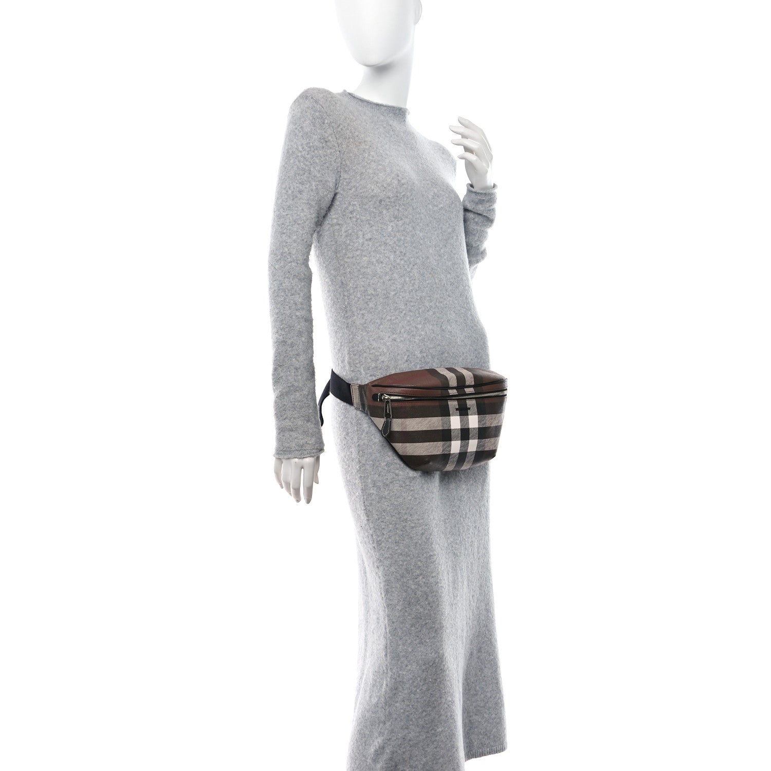 Burberry E-canvas Check Bum Bag Dark Birch Brown 2 of 8