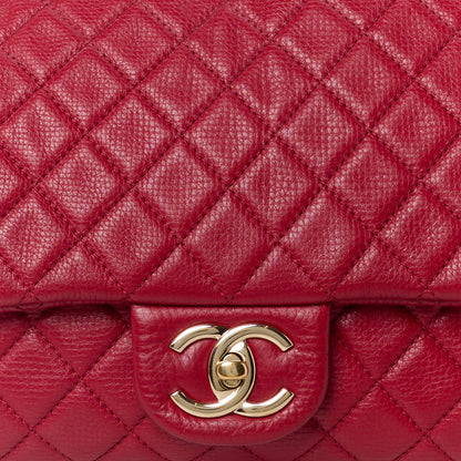Chanel Calfskin Quilted XXL Travel Flap Bag Red 11 of 14