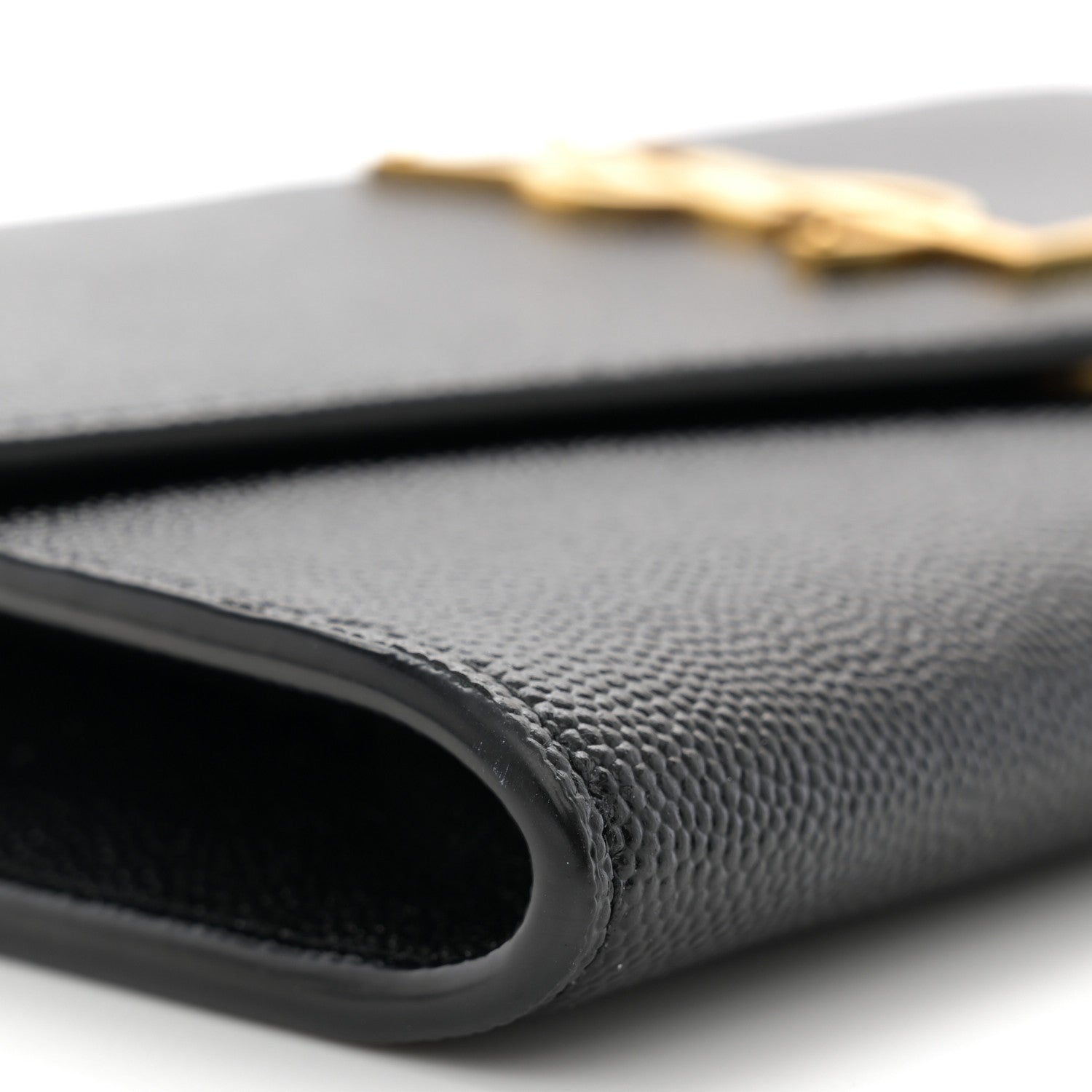 Saint Laurent Grain de Poudre Uptown Chain Wallet Black 10 of 11