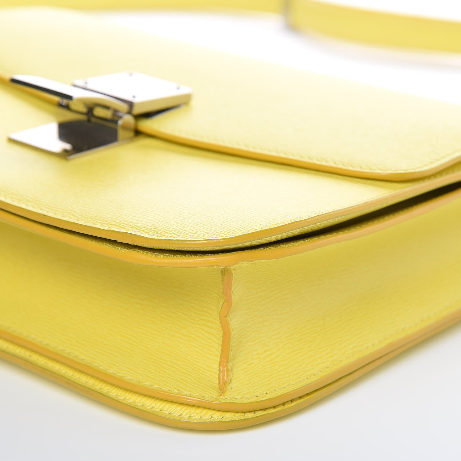 Celine Liege Calfskin Medium Classic Box Flap Bag Saffron 9 of 13