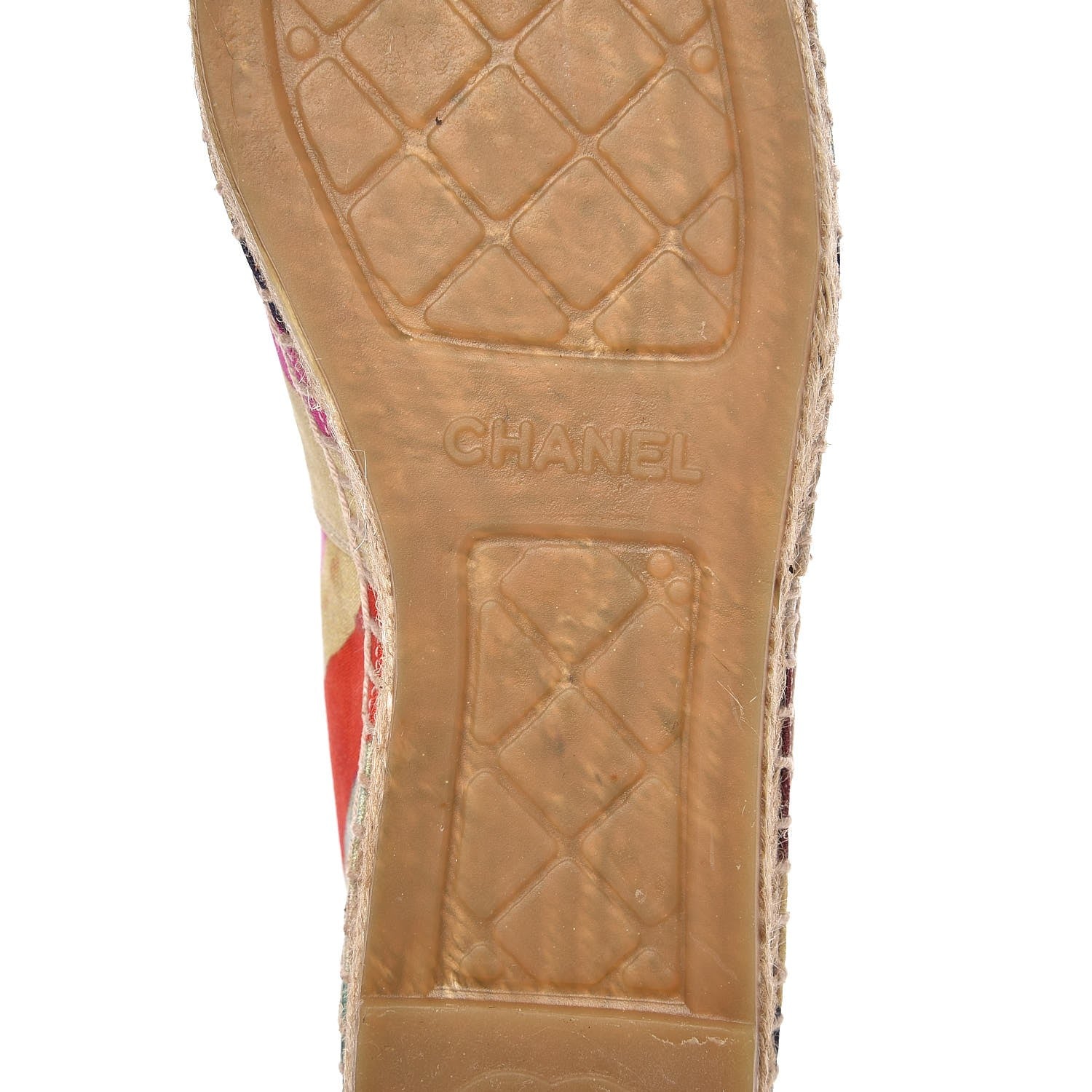 Chanel Patent Fabric Striped CC Espadrilles 38 Multicolor Black 7 of 10