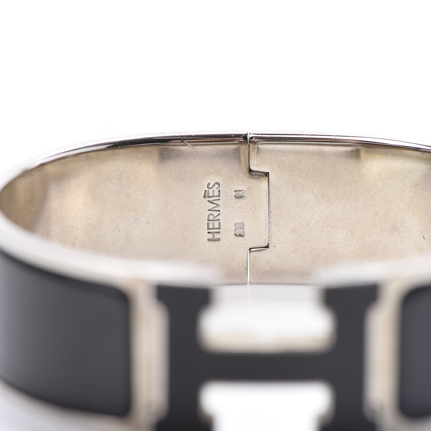 Hermes Enamel Wide Clic Clac H Bracelet PM Black 4 of 6