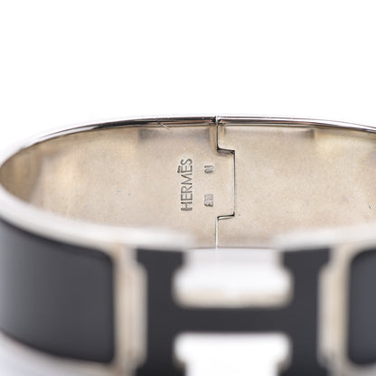 Hermes Enamel Wide Clic Clac H Bracelet PM Black 4 of 6