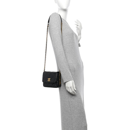 Chanel Lambskin Quilted Mini Side Note Flap Black 2 of 11