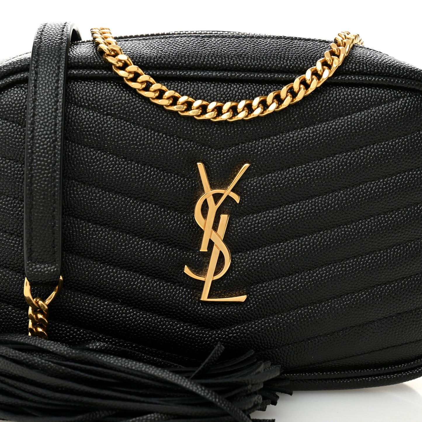 Grain De Poudre Matelasse Monogram Mini Lou Camera Bag Black