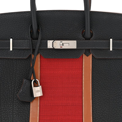 Hermes Fjord Barenia Crinoline Club Birkin 35 Bleu Indigo 8 of 13