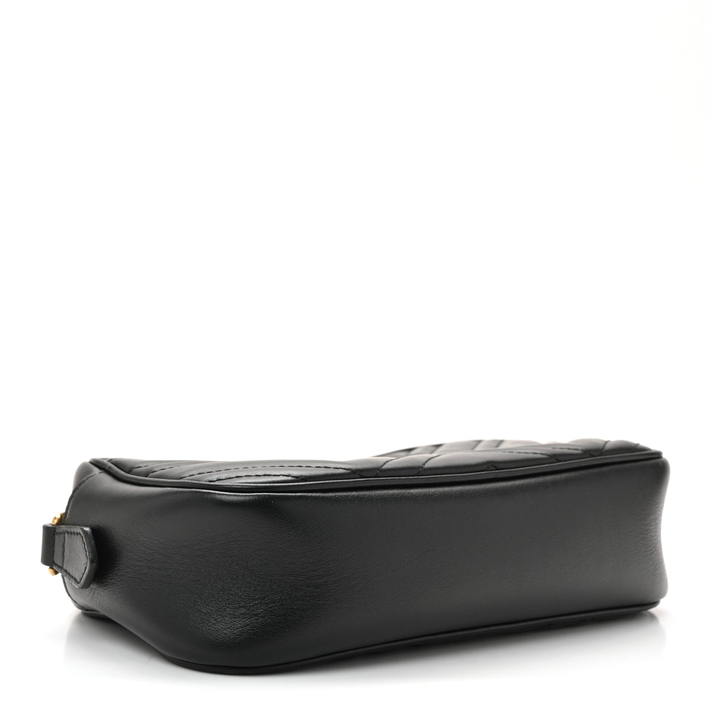 Calfskin Matelasse Small GG Marmont Chain Shoulder Bag Black
