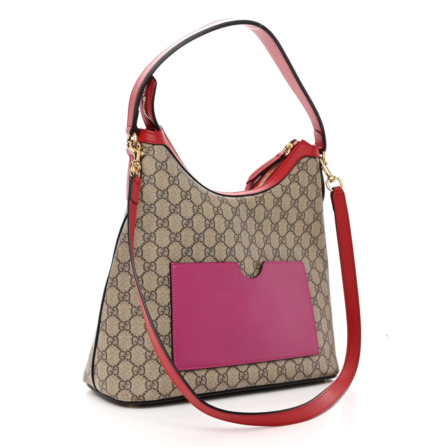GG Supreme Monogram Linea A Hobo Red