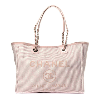 Chanel Mixed Fibers Calfskin Small Deauville Tote Beige 1 of 10