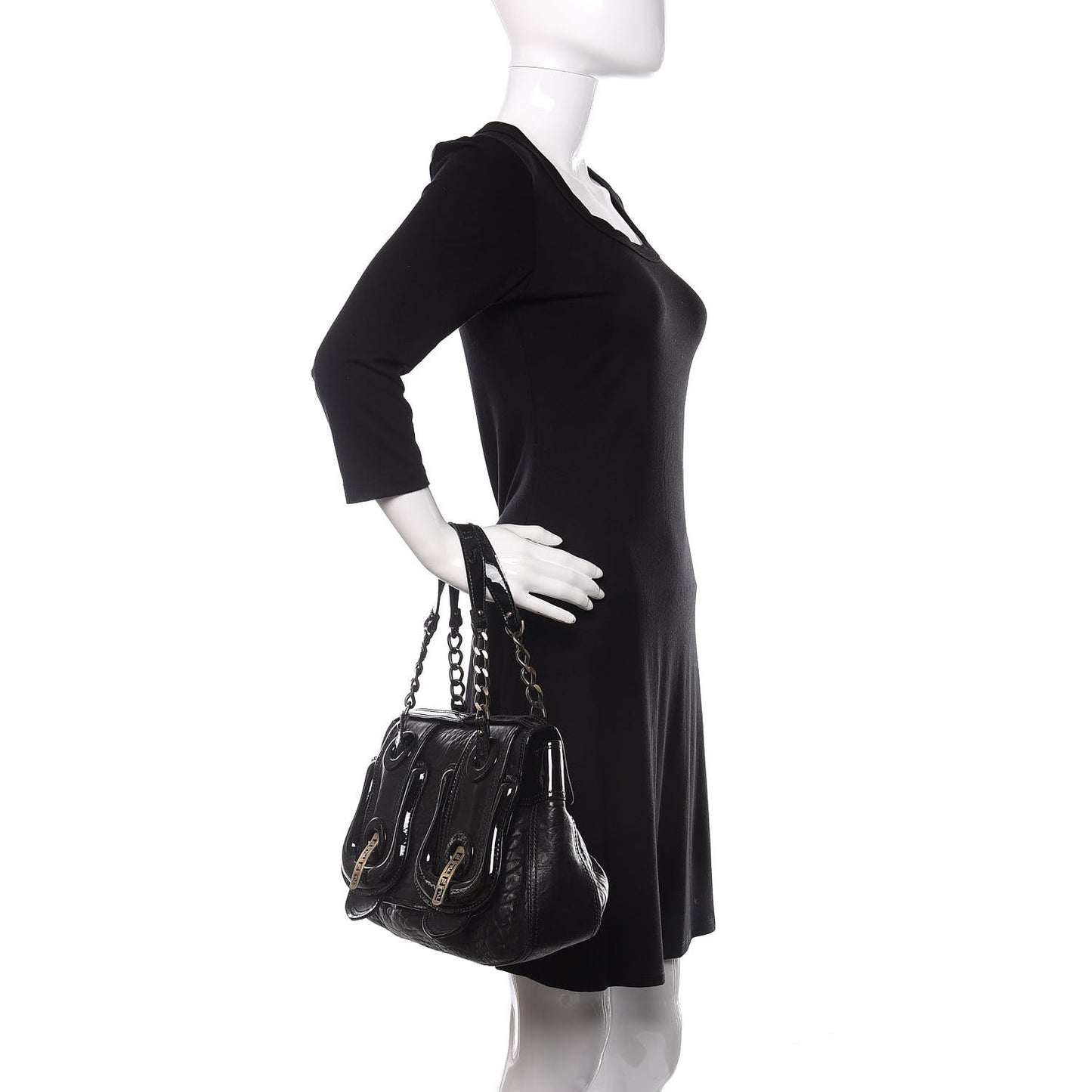 Nappa Patent B Bag Black