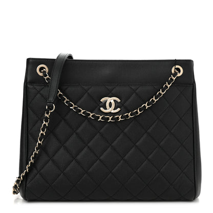 Chanel Caviar Quilted In Out Flap Shopping Tote Black 1 of 12