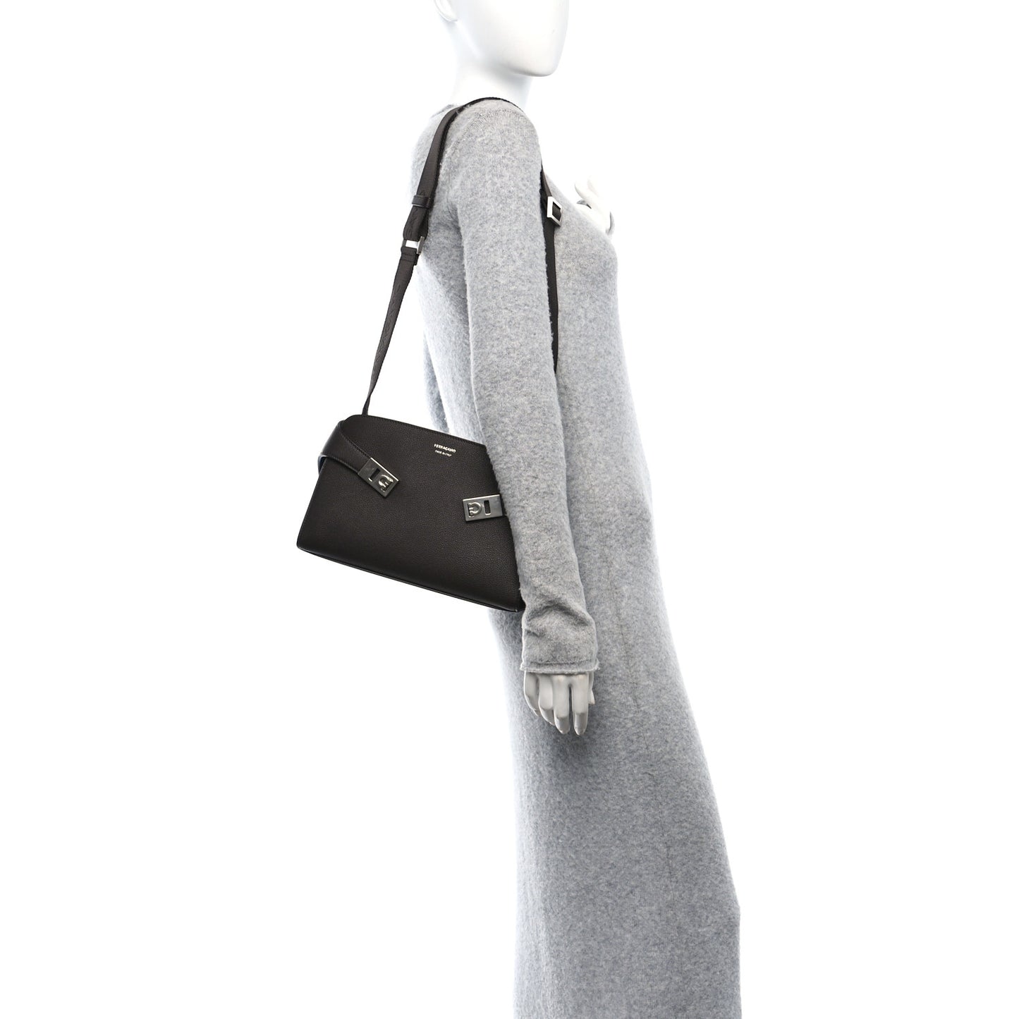 Calfskin Hug Messenger Bag Testa Di Moro