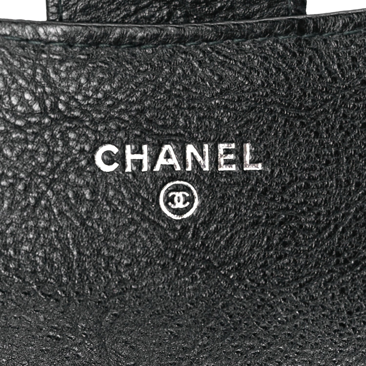 Chanel Crumpled Calfskin Quilted Flap Card Holder Wallet So Black 7 of 13