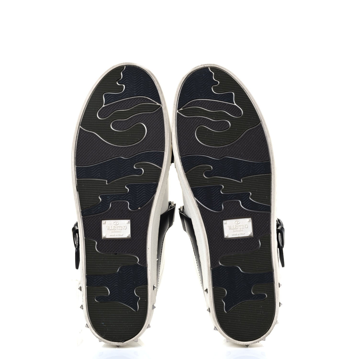 Valentino Garavani Calfskin Womens V Punk Low Top Sneakers 40 White Black 5 of 7