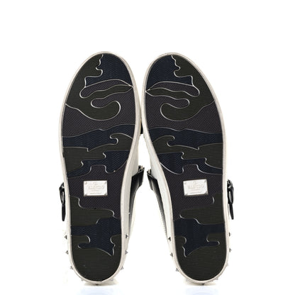 Valentino Garavani Calfskin Womens V Punk Low Top Sneakers 40 White Black 5 of 7