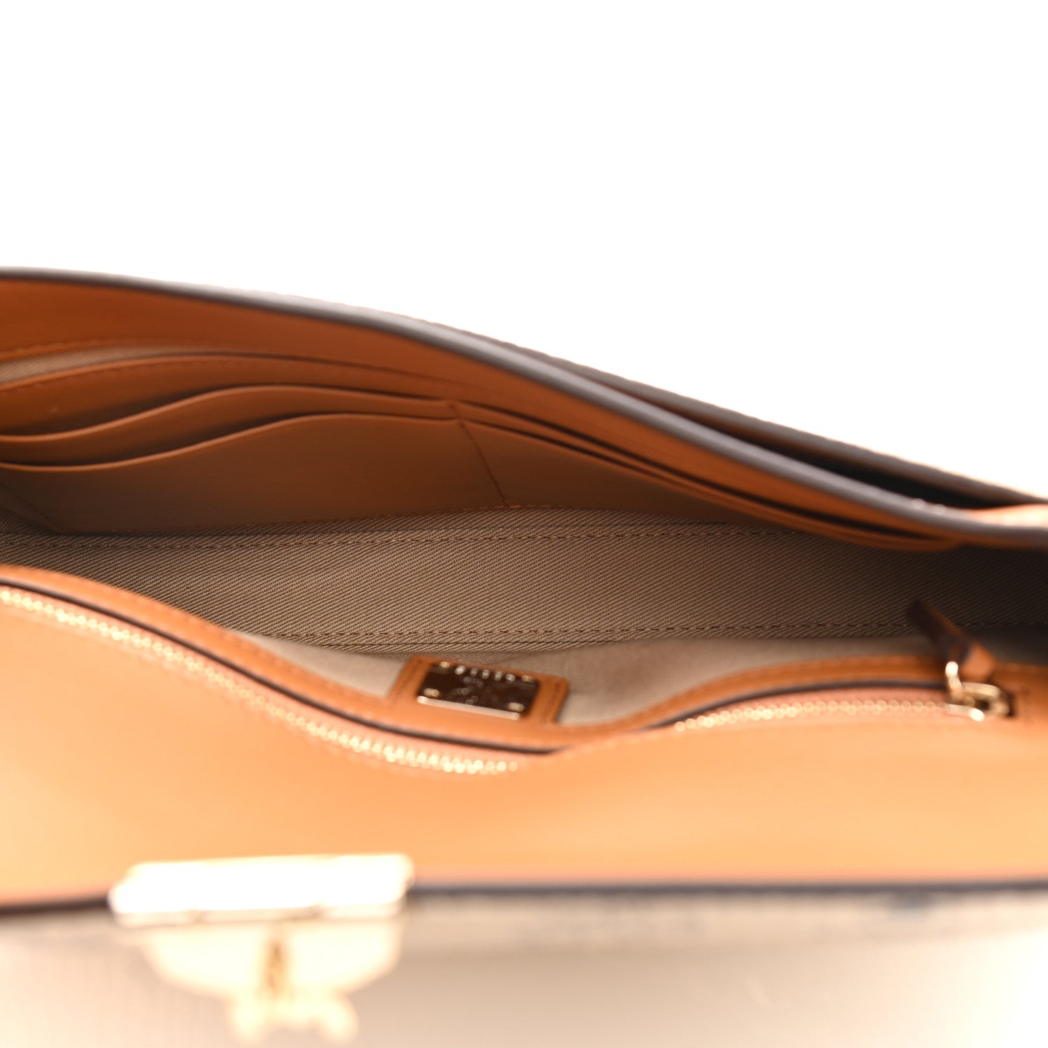 MCM Metallic Visetos Medium Millie Crossbody Bag Berlin Gold 5 of 9