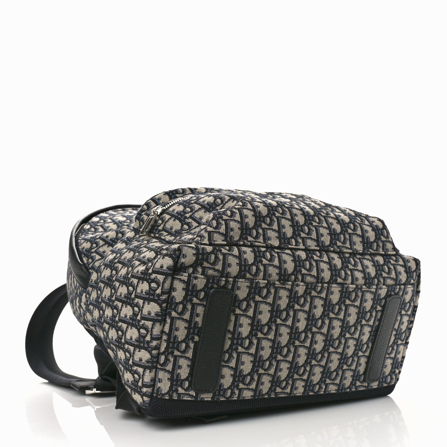 Oblique Calfskin Rider Backpack Beige Black