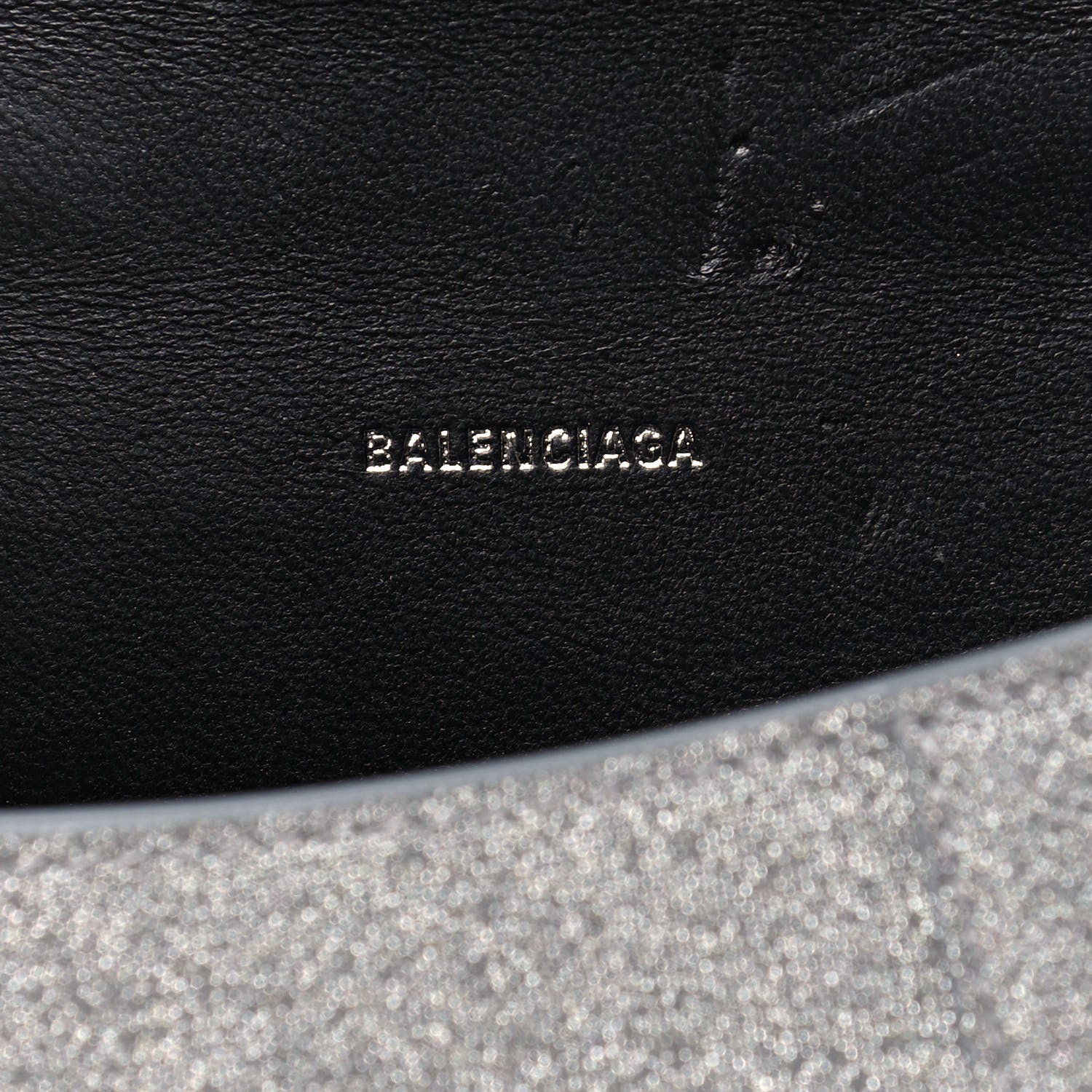Balenciaga Glitter Fabric Hourglass Top Handle Bag XS Grey 6 of 13