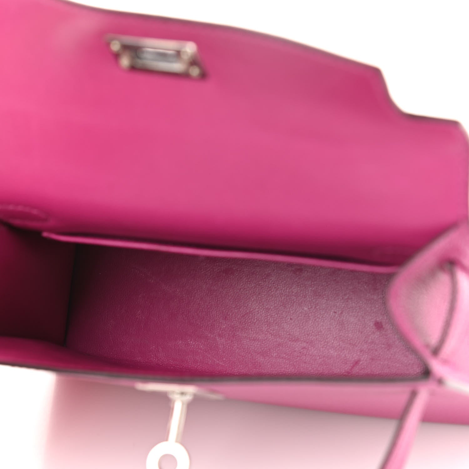 Hermes Chevre Mysore Mini Kelly Sellier 20 Rose Pourpre 5 of 16