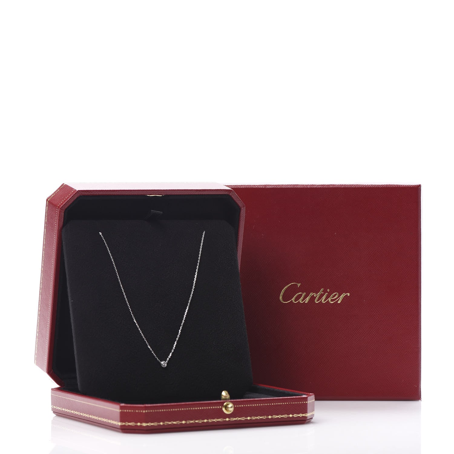 Cartier 18K White Gold Diamond XS D'Amour Pendant Necklace 6 of 6