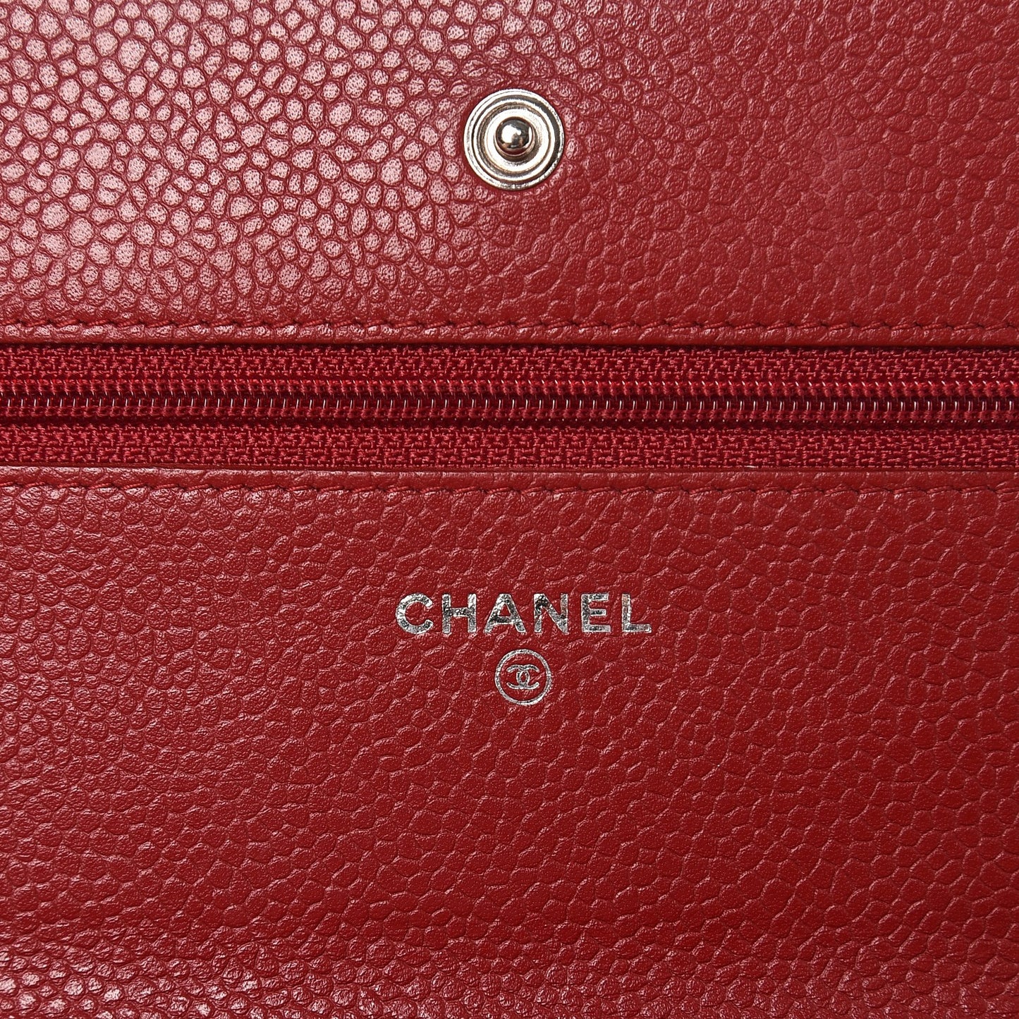 Caviar Quilted Wallet On Chain WOC Red