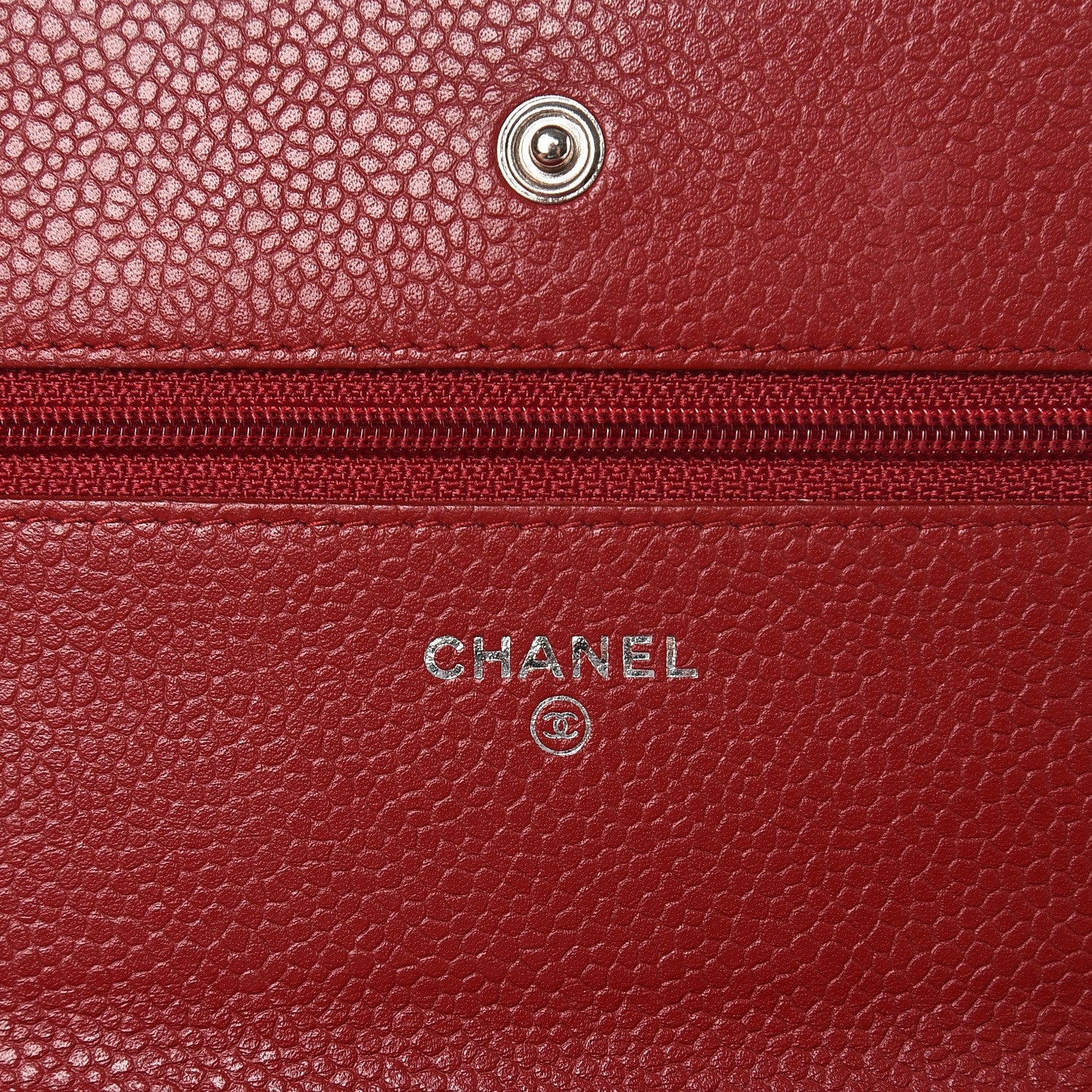 Chanel Caviar Quilted Wallet On Chain WOC Red 6 of 11