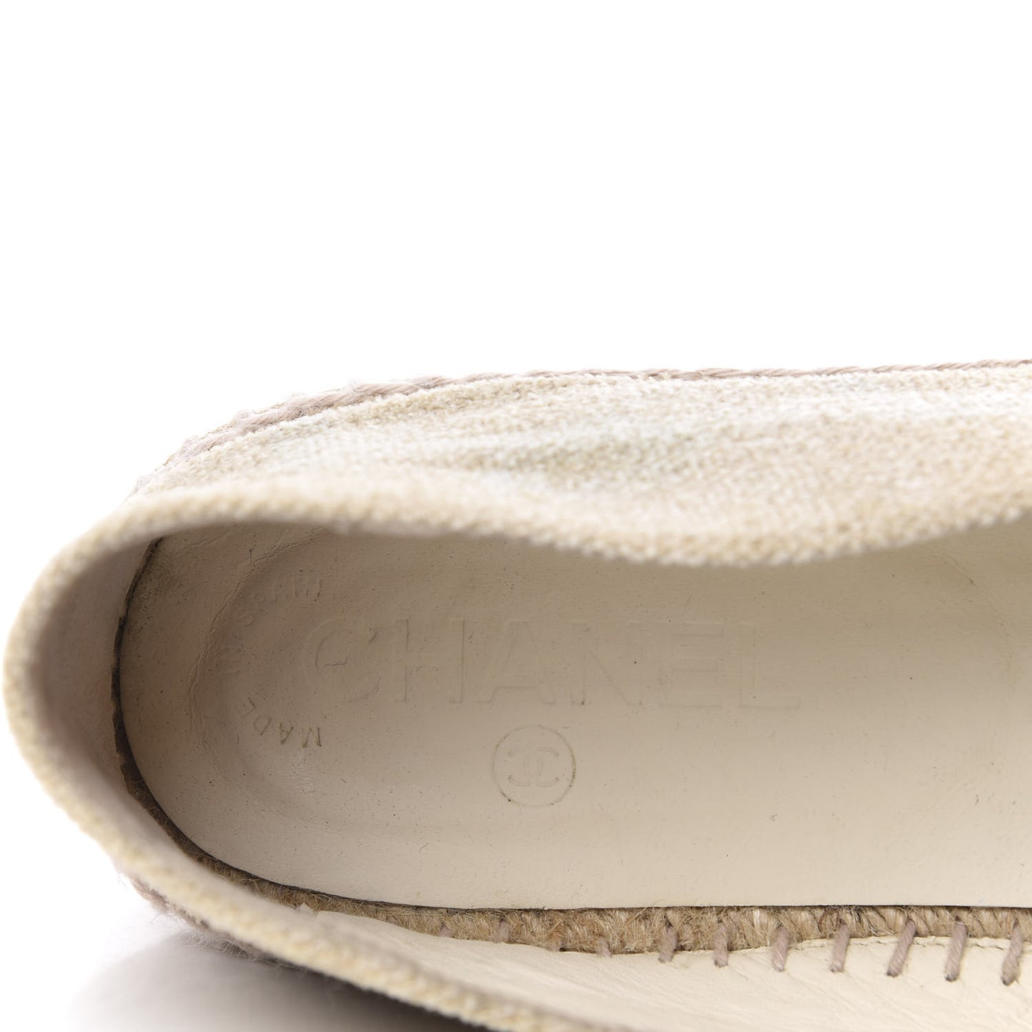 Toile Sequin CC Espadrilles 41 Beige Black