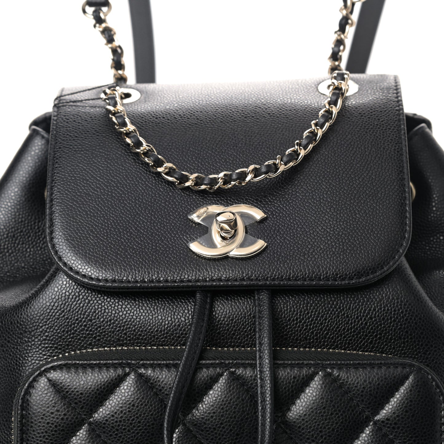 Caviar Quilted Business Affinity Backpack Black