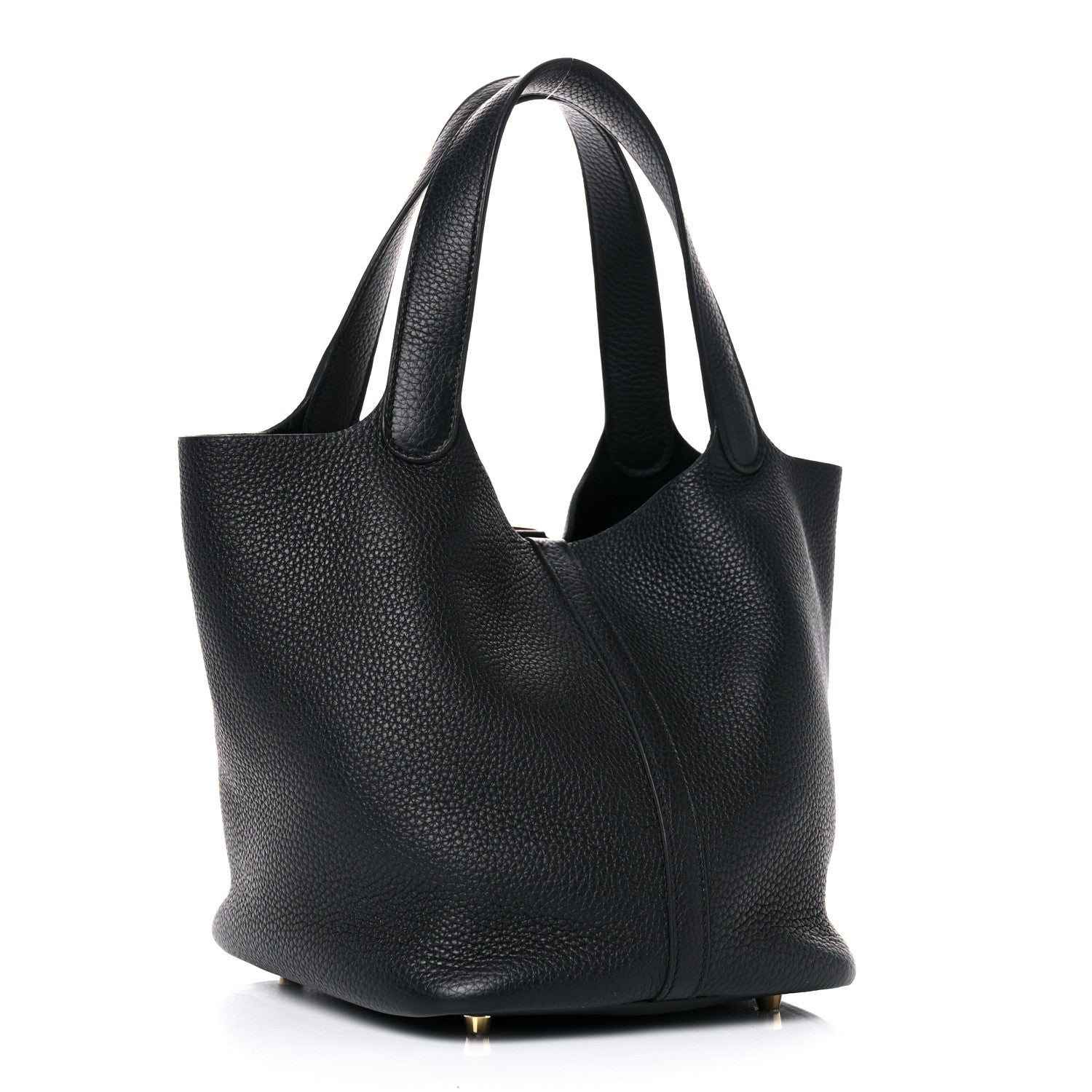 Hermes Taurillon Clemence Picotin Lock 22 MM Black 3 of 13
