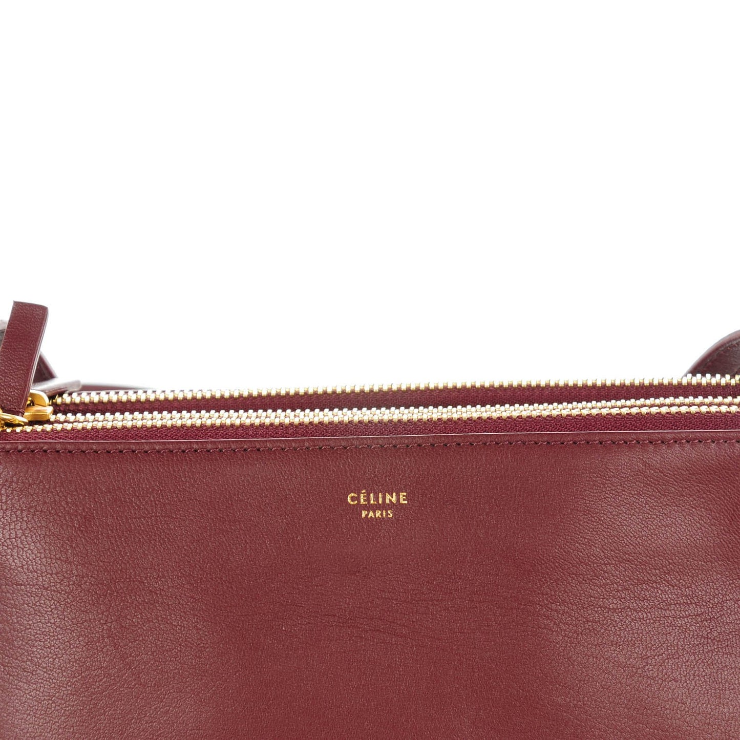 Smooth Lambskin Small Trio Crossbody Bag Burgundy