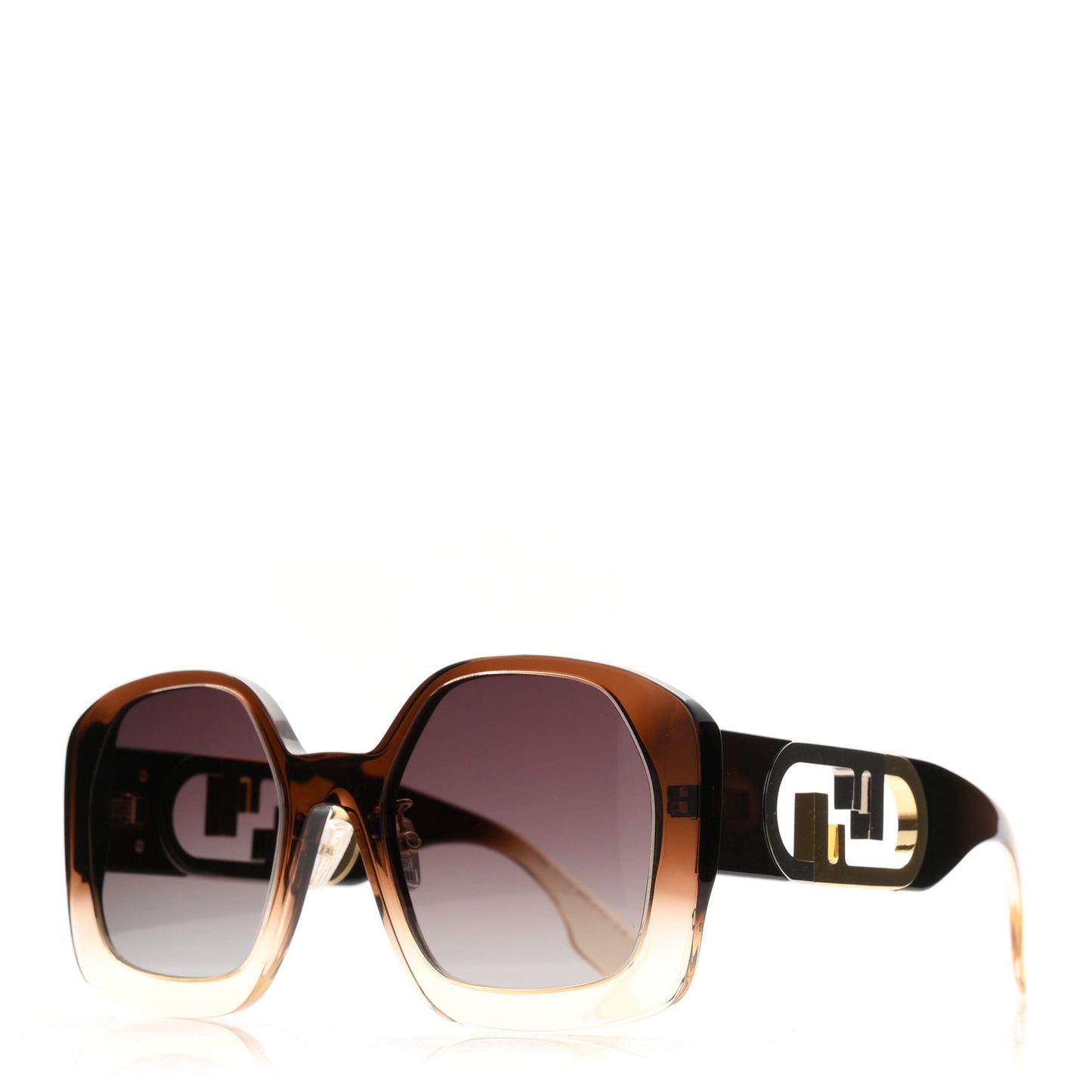 Acetate O'Lock Square Sunglasses FE40048U Brown
