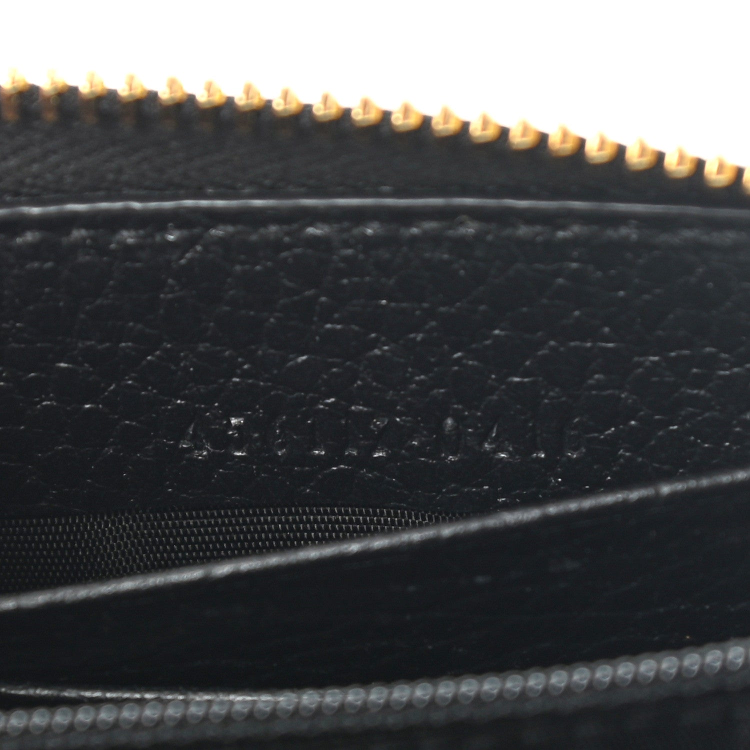 Gucci Dollar Calfskin GG Supreme Monogram GG Marmont Zip Around Wallet Black Beige Ebony 7 of 12