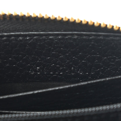 Gucci Dollar Calfskin GG Supreme Monogram GG Marmont Zip Around Wallet Black Beige Ebony 7 of 12