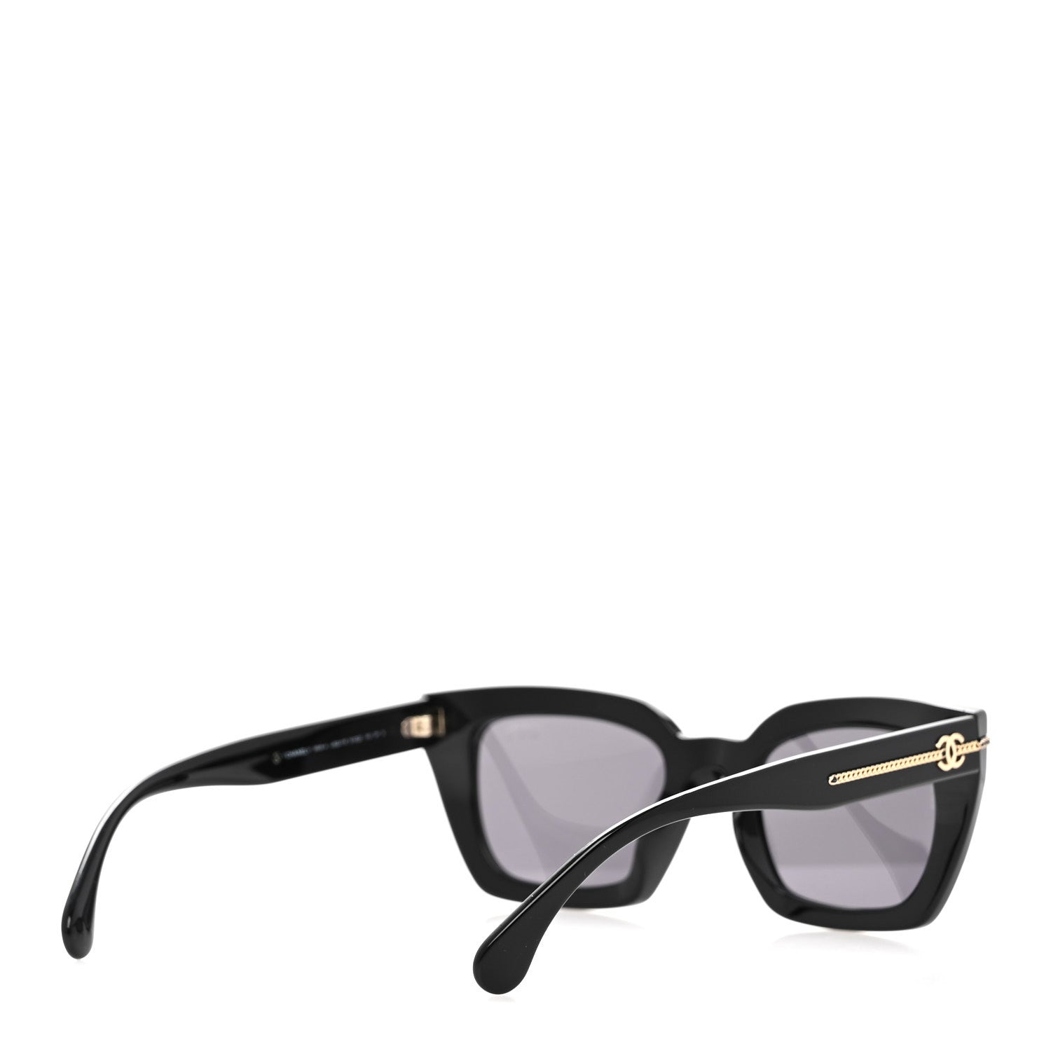 Chanel Acetate Polarized CC Butterfly Sunglasses 5509-A Black 4 of 8