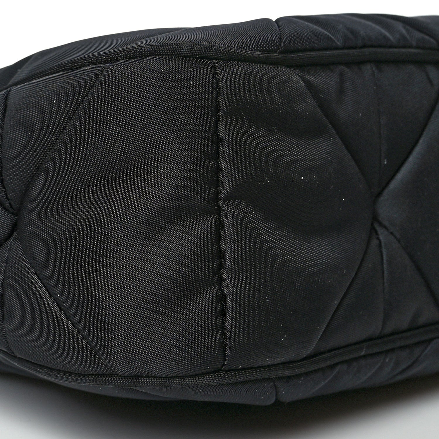 Prada Re-Nylon Triangle Padded Patchwork Shoulder Bag Black 9 of 10
