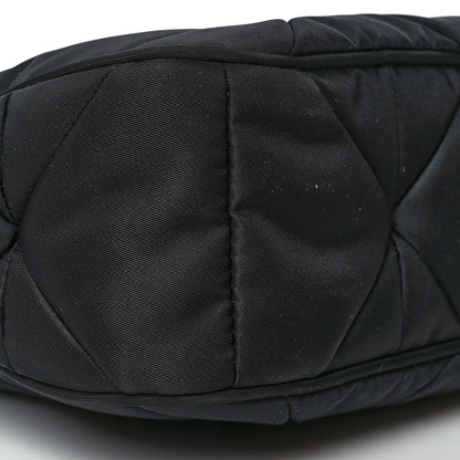 Prada Re-Nylon Triangle Padded Patchwork Shoulder Bag Black 9 of 10