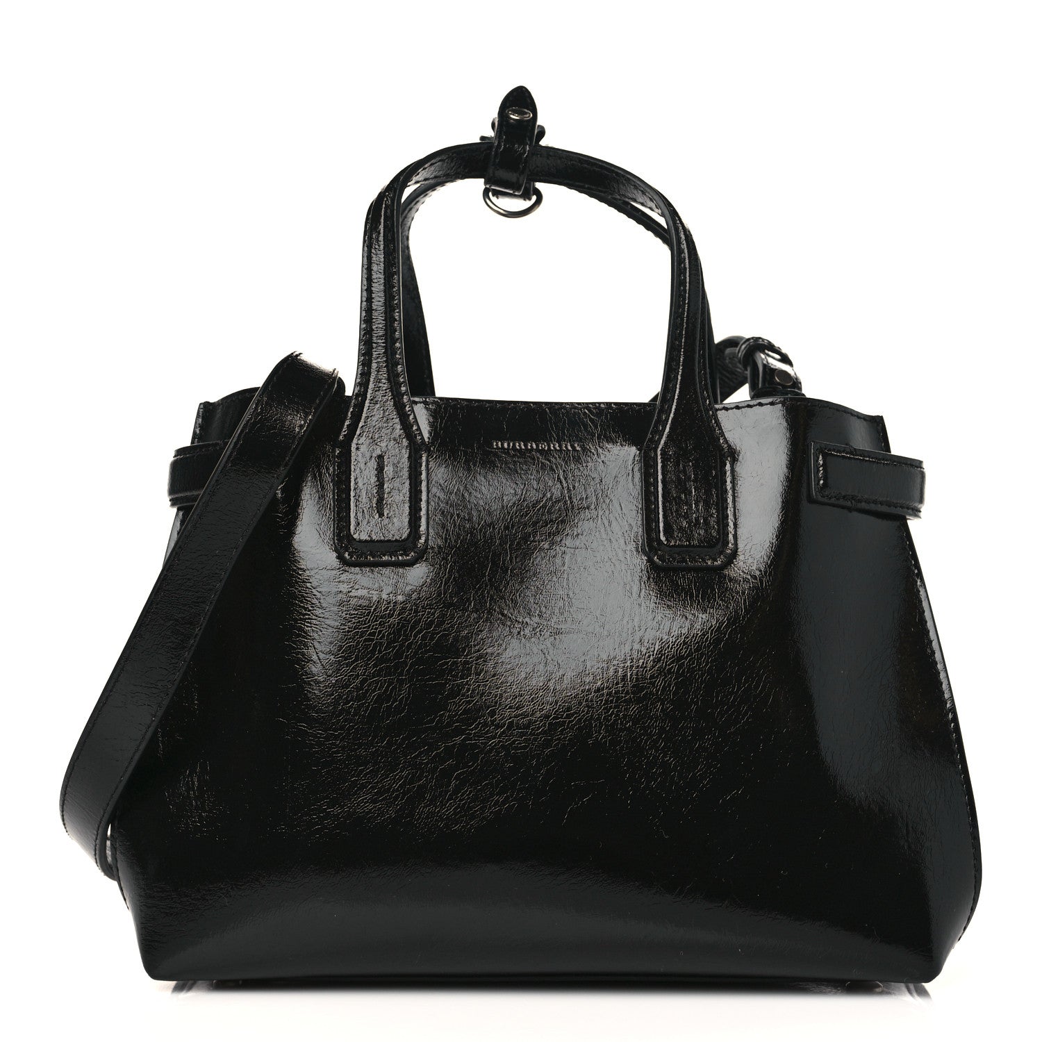 Burberry Soft Calfskin Small Banner Tote Black 1 of 9