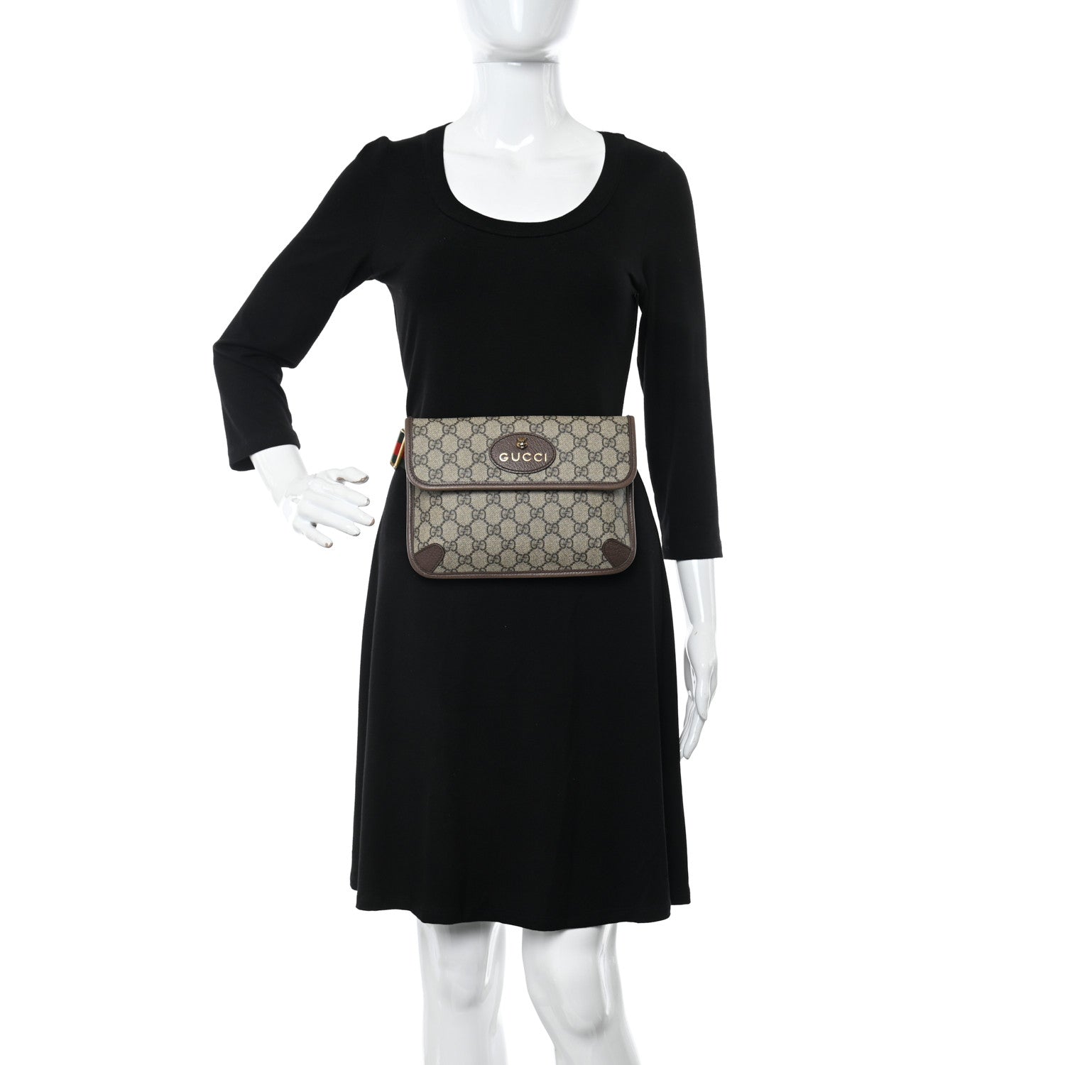 Gucci GG Supreme Monogram Neo Vintage Web Belt Bag Brown 2 of 10