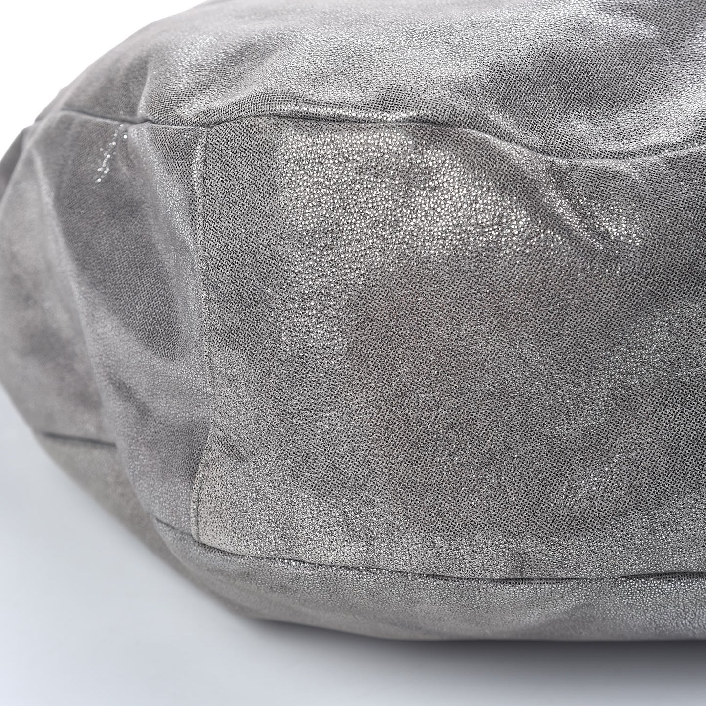 Metallic Suede Large Sky Hobo Silver