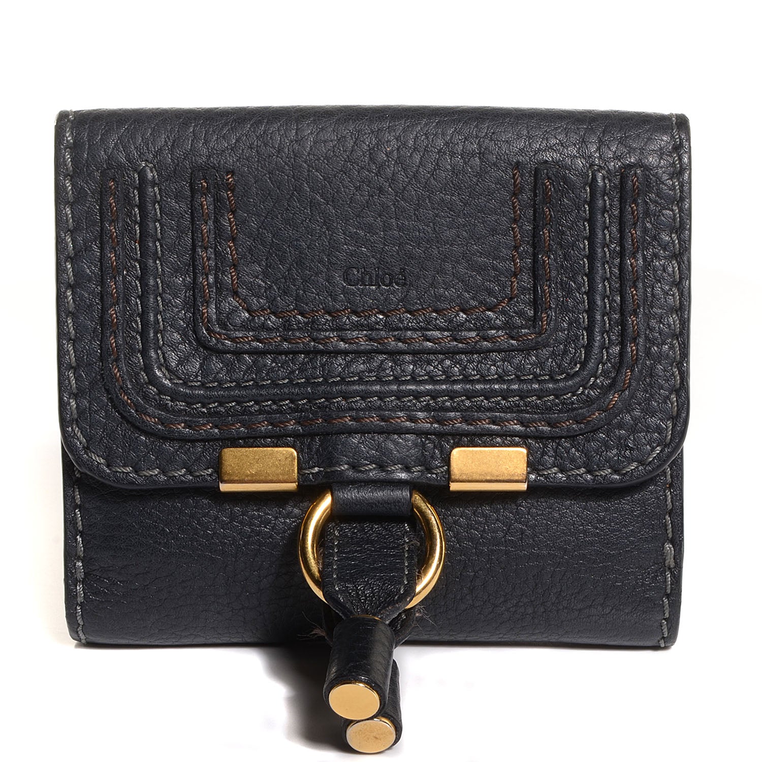 Chloe Calfskin Marcie Square Wallet Black 1 of 9