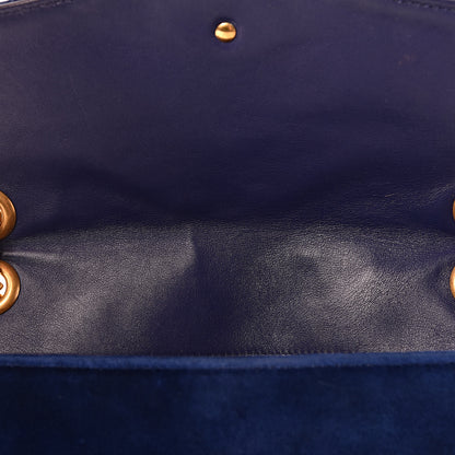 Gucci Velvet Matelasse Medium GG Marmont Shoulder Bag Cobalt Blue 8 of 12