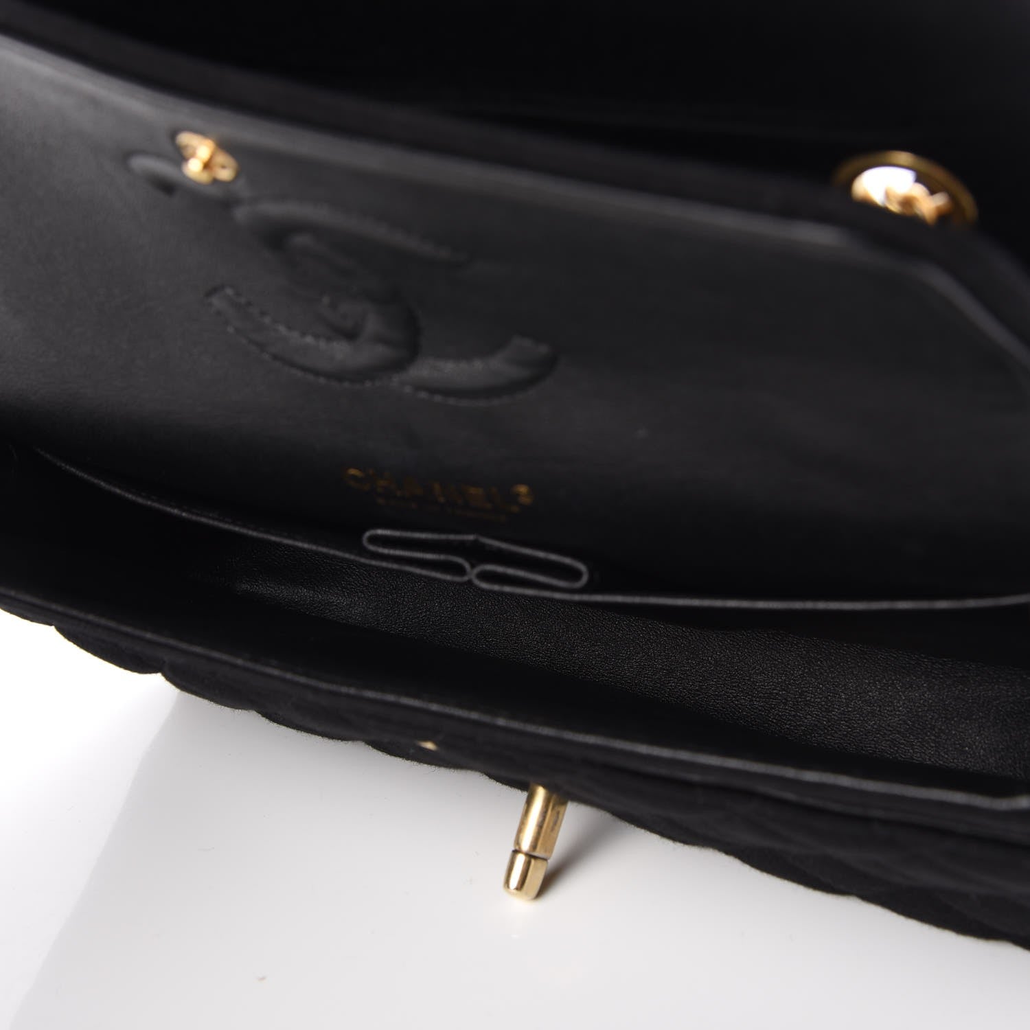 Chanel Jersey Quilted Medium Double Flap Black 6 of 9