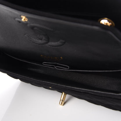 Chanel Jersey Quilted Medium Double Flap Black 6 of 9