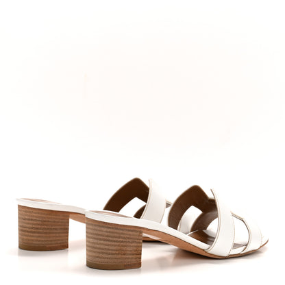 Hermes Calfskin Oasis Sandals 35 White 9 of 20