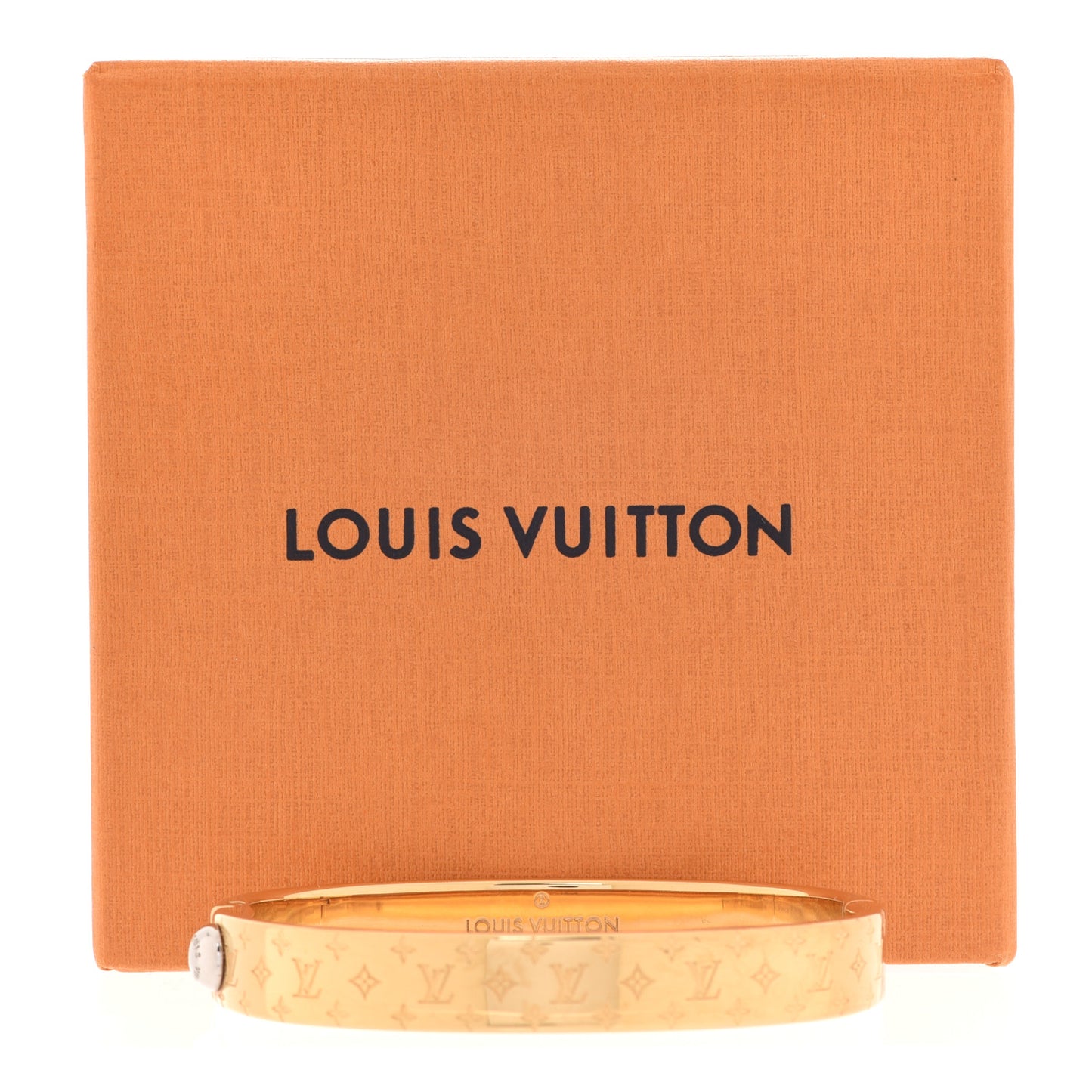 Brass Monogram Nanogram Cuff M Gold