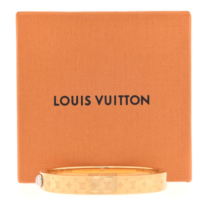 Louis Vuitton Brass Monogram Nanogram Cuff M Gold 6 of 6
