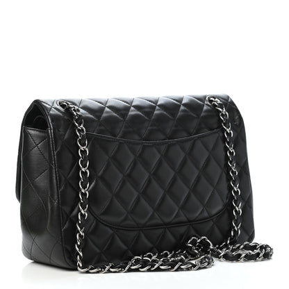 Chanel Lambskin Quilted Jumbo Double Flap Black 2 of 4