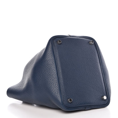 Hermes Taurillon Clemence Picotin Lock 18 PM Bleu De Prusse 4 of 11