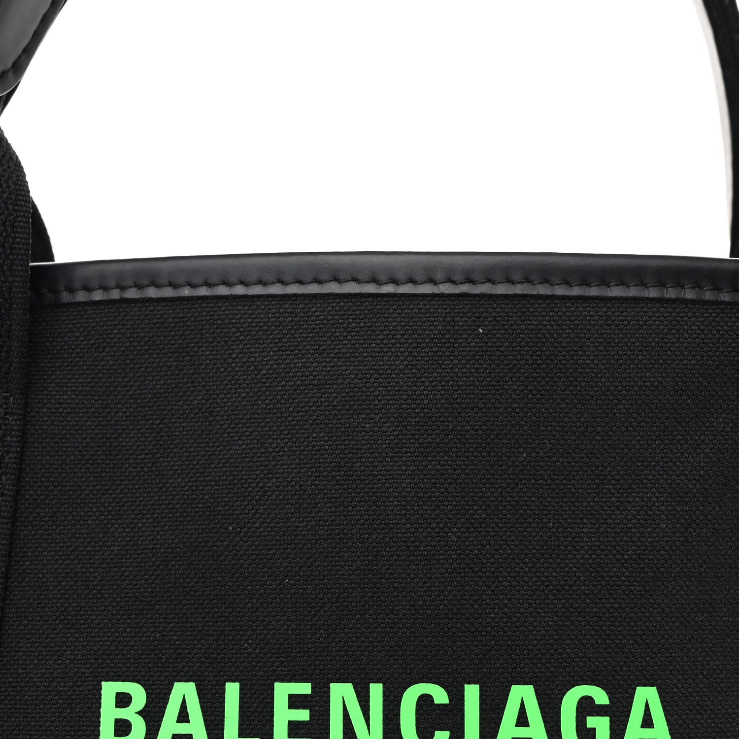 Balenciaga Cotton Canvas Calfskin Navy Cabas XS Black 11 of 13